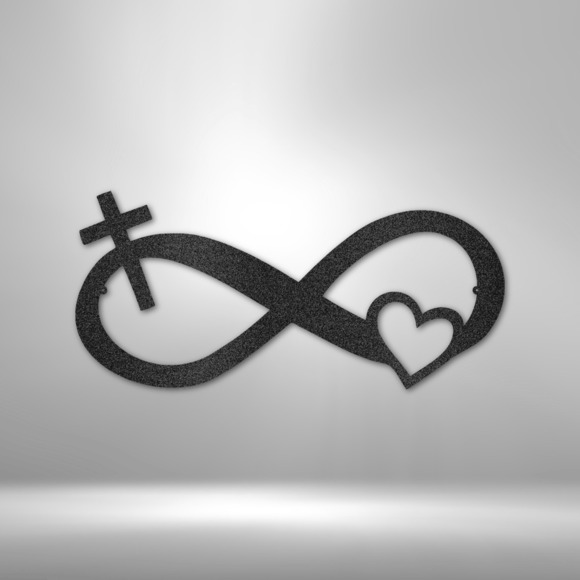 Scripture Sign God's Infinite Love 1 Chronicles 16:34 Steel Sign Laser Cut Powd